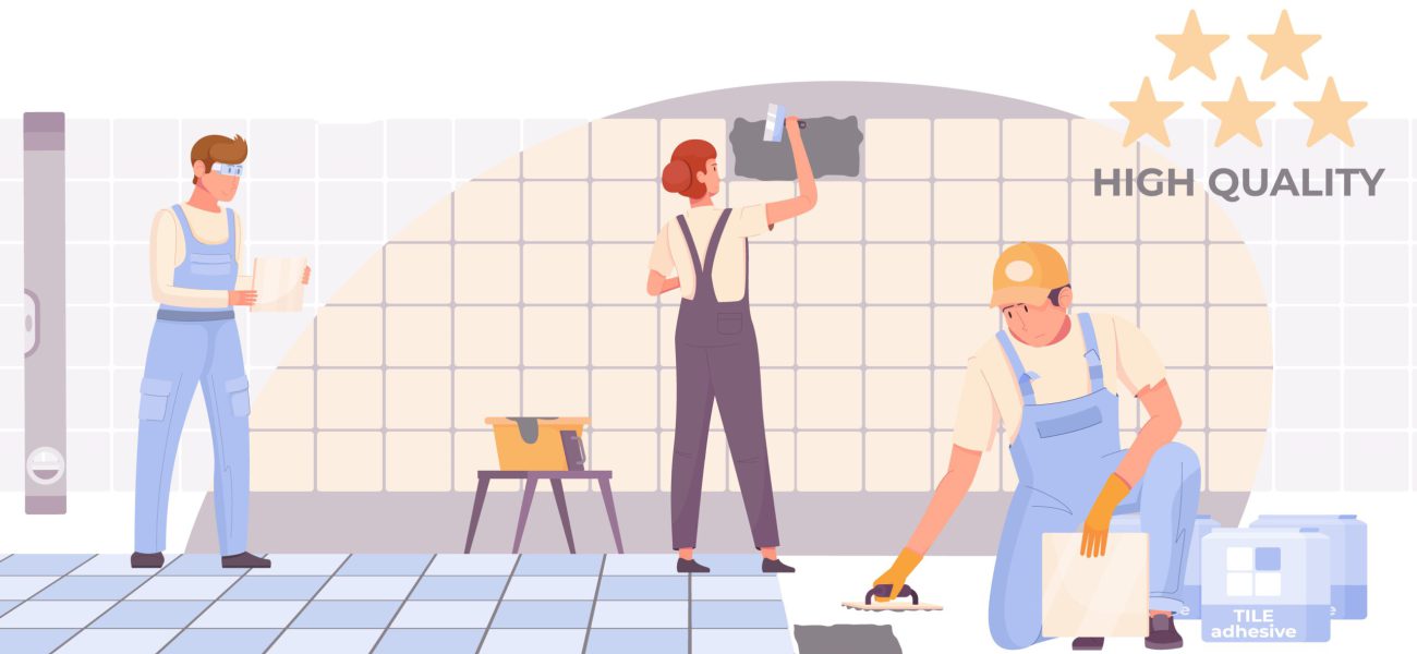 Laying Tiles Flat Illustration Three professional tilers laying ceramic tiles on wall and floor flat vector illustration SSUCv3H4sIAAAAAAACA3WRTWvDMAyG/4rQOawbu+VexgaDsu1WdlBtNTVTrGA76UrJf5+ctrAddjHSq6+Xx2fcUQ4O2zMGkTGXRCVoxPahQfahaAok2N7PDeZCZcycrdcyR4U7qy75bcn2XHVs8Tn6uqvO2uC4M+k1ZMciFFnHjHNza92wDsL/tX02SB1Hd6pX7WxiYVpMbK30dSyc+qujKXjWS0ijDzXESR2J1R+rY3OkfVW7RMMhuBQmTjX3nJ0F+HFIzDAk3XPORoEEShBOGYROIXbgOFEf3KJm0AhHEgGKHvaimuylAhM7wwa/cd7B2ljSThjWm/dl4I2jZ+uK8LJ5gr2m3mg0WL4rE2yucC678sppdDyUkWTV/wHUoH7ZZ83z/ANDB3BJygEAAA==